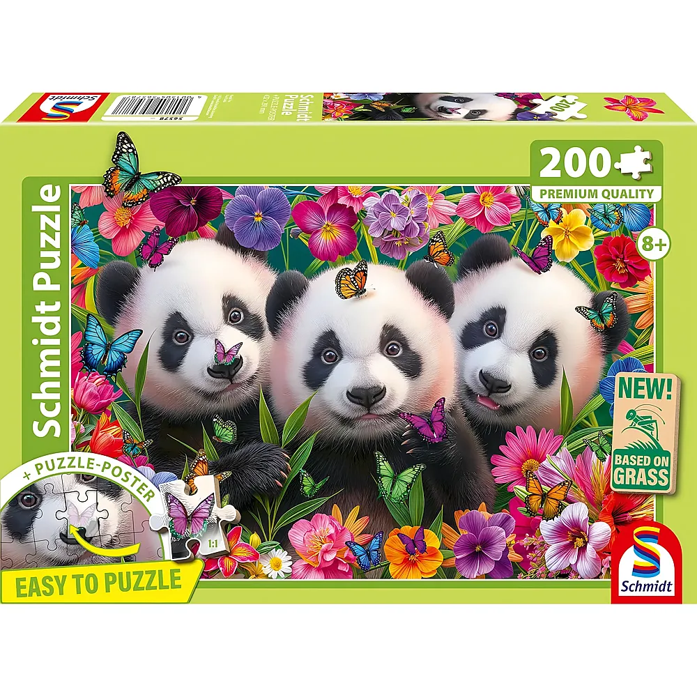 Schmidt Puzzle Panda Trio - 200 Teile