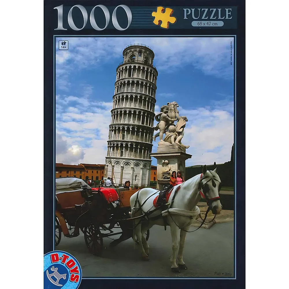 DToys Puzzle Italien - Der schiefe Turm von Pisa - 1000 Teile