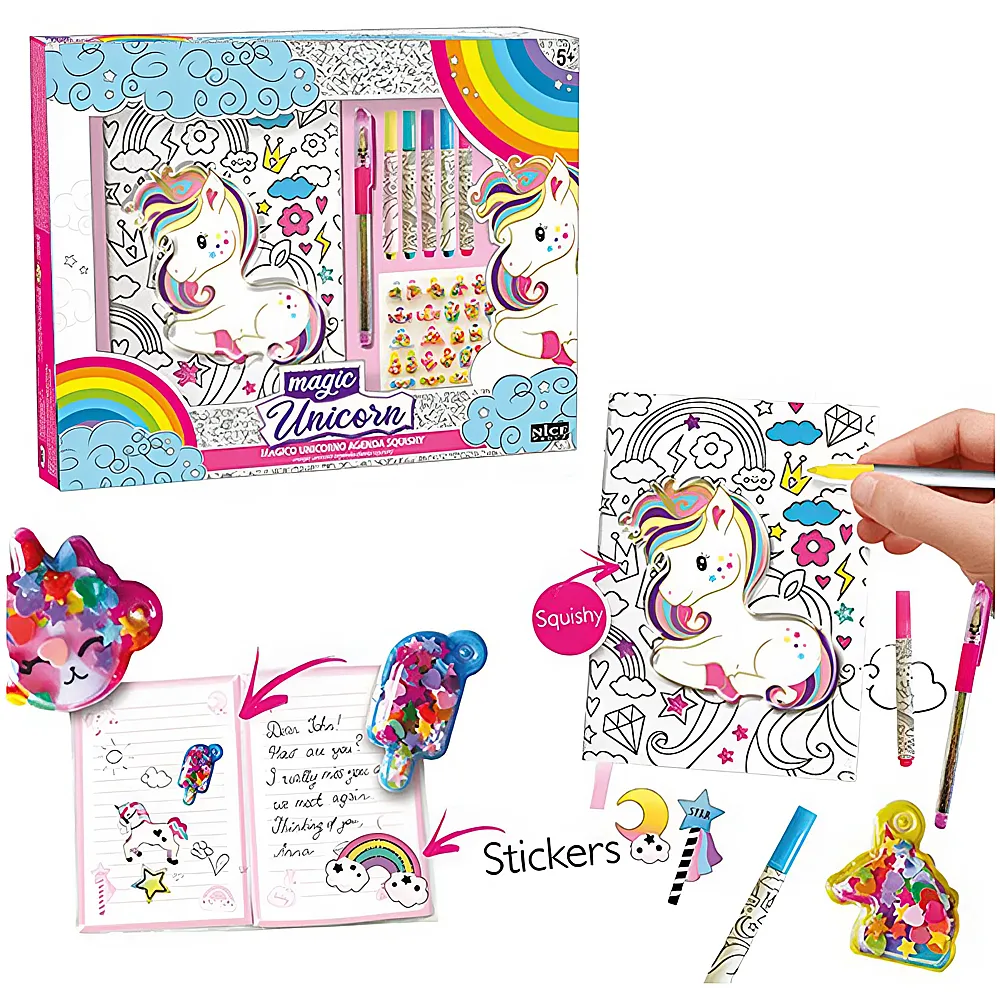 Nice Group Magic Unicorn Tagebuch-Set | Schule & Kindergarten