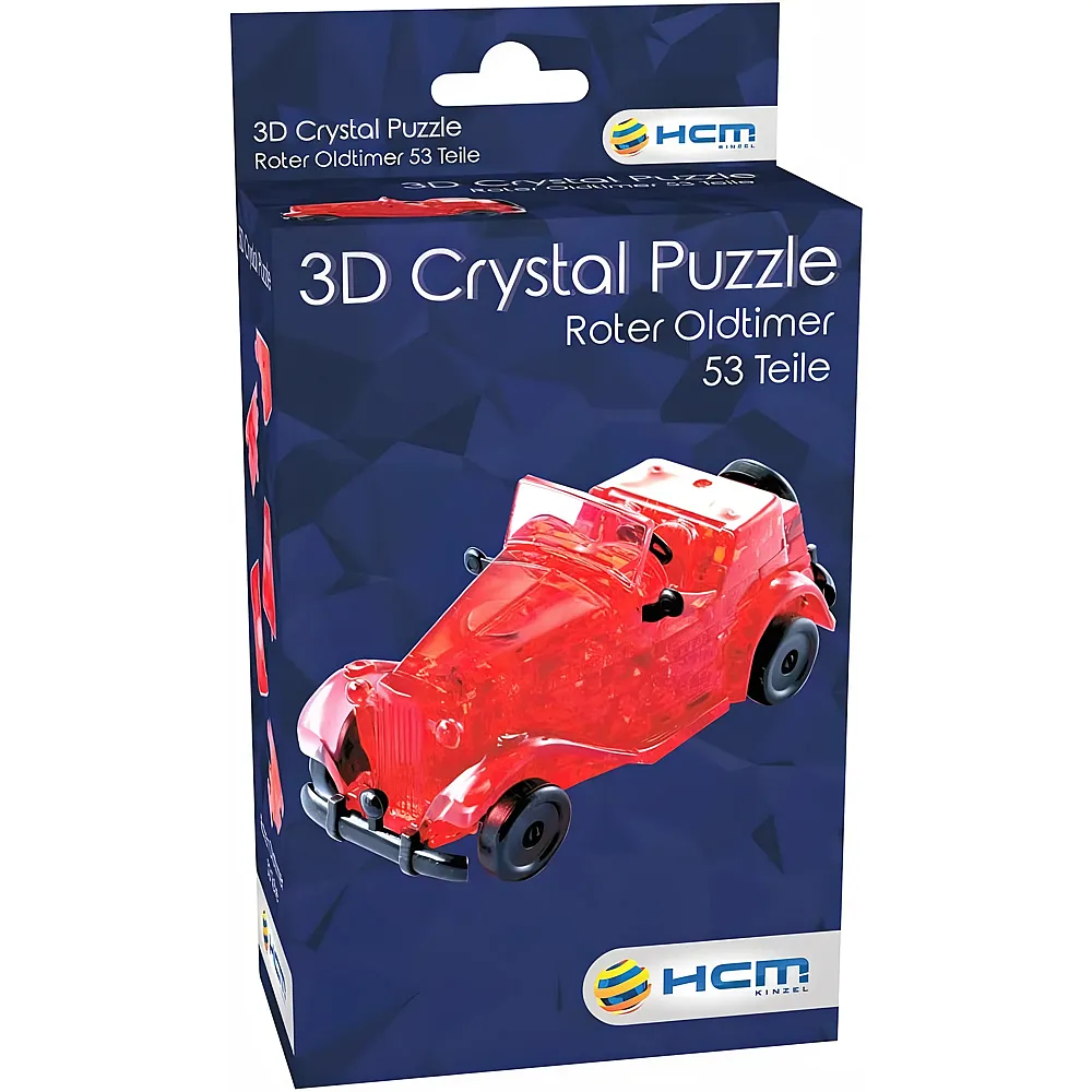 HCM Kinzel Crystal Puzzle Roter Oldtimer 53Teile