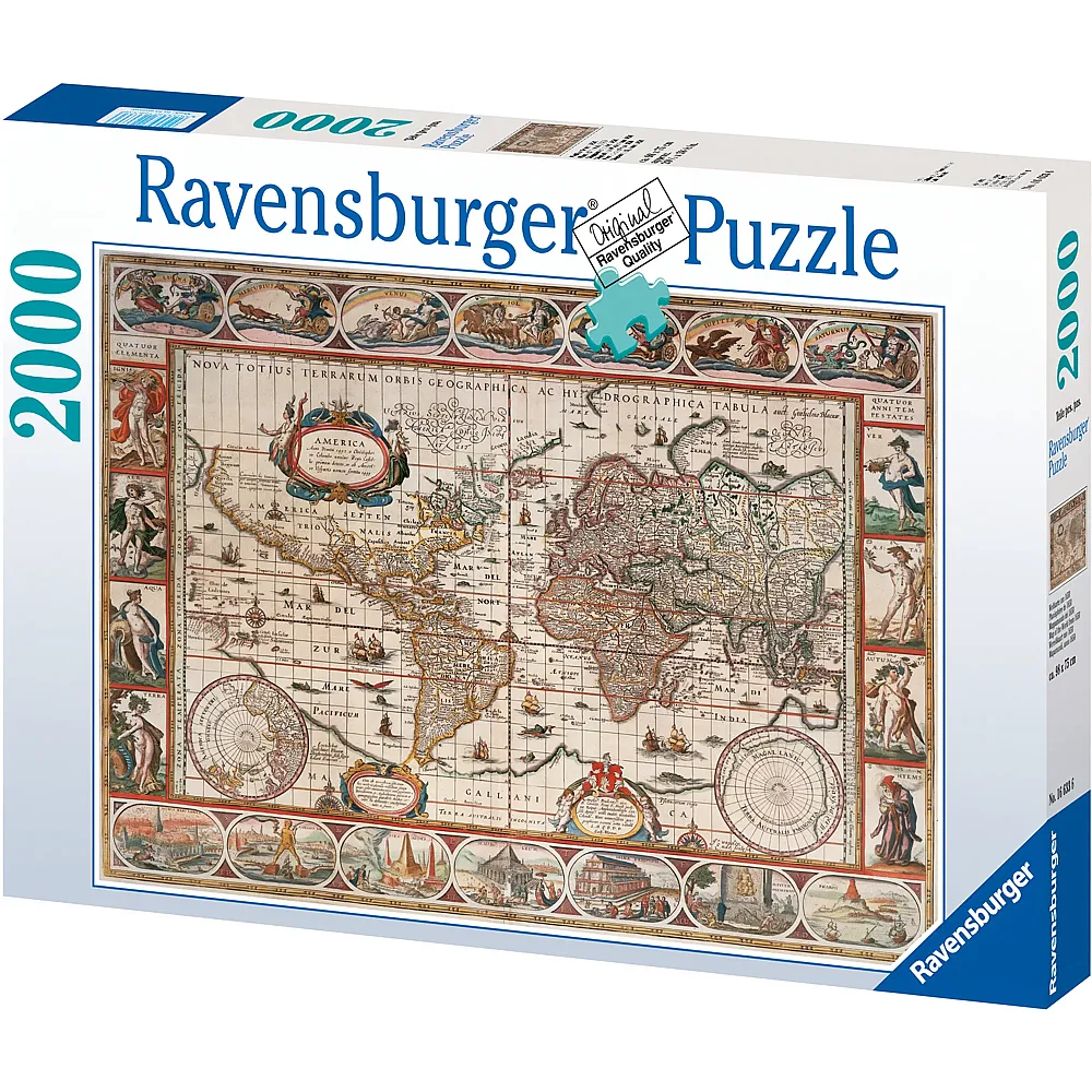 Ravensburger Puzzle Weltkarte um 1650 - 2000 2000Teile