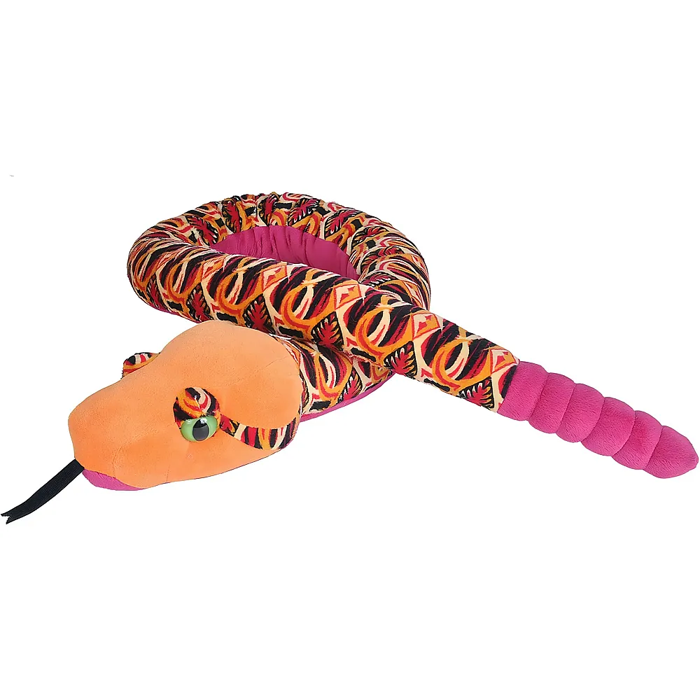 meinspielzeug - Wild Republic Snake Schlange Tribal Orange - 137 cm | Reptilien Pl�sch