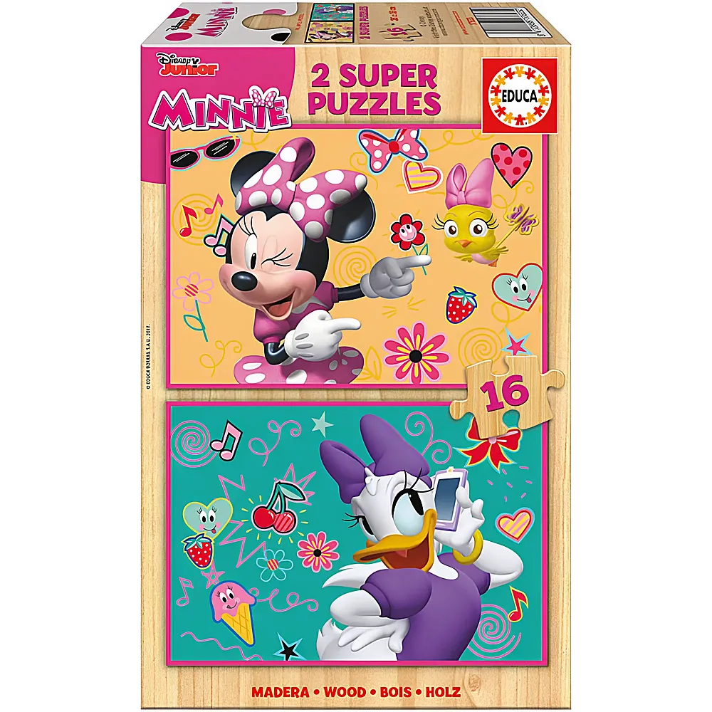 Educa Puzzle Minnie Mouse Happy Helpers 2x16 | Holzpuzzle