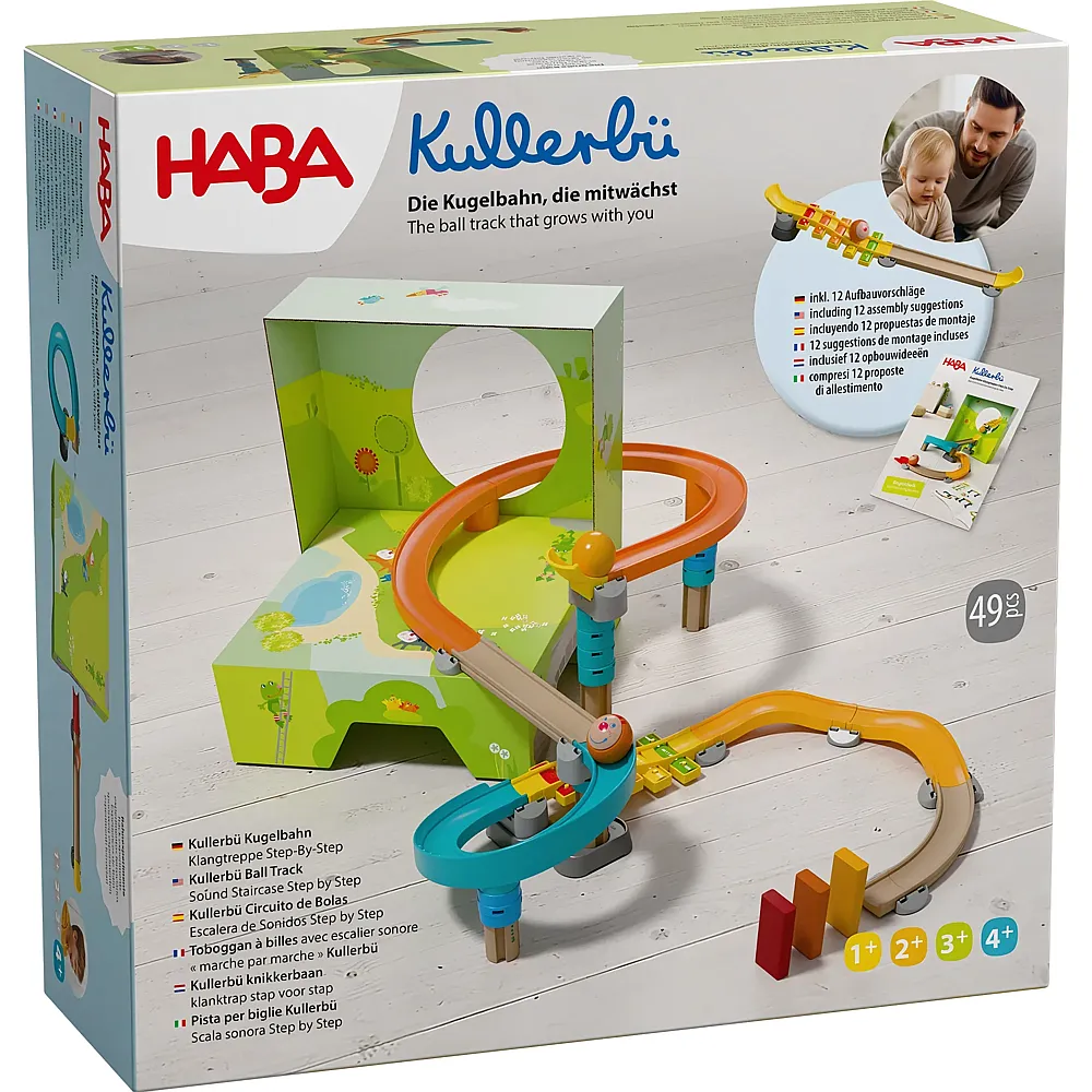 HABA Kullerb� Kugelbahn Klangtreppe Step by Step 47Teile