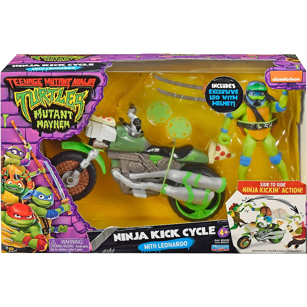 Boti Teenage Mutant Ninja Turtles Ninja Kick Cycle Motorrad mit Leonardo