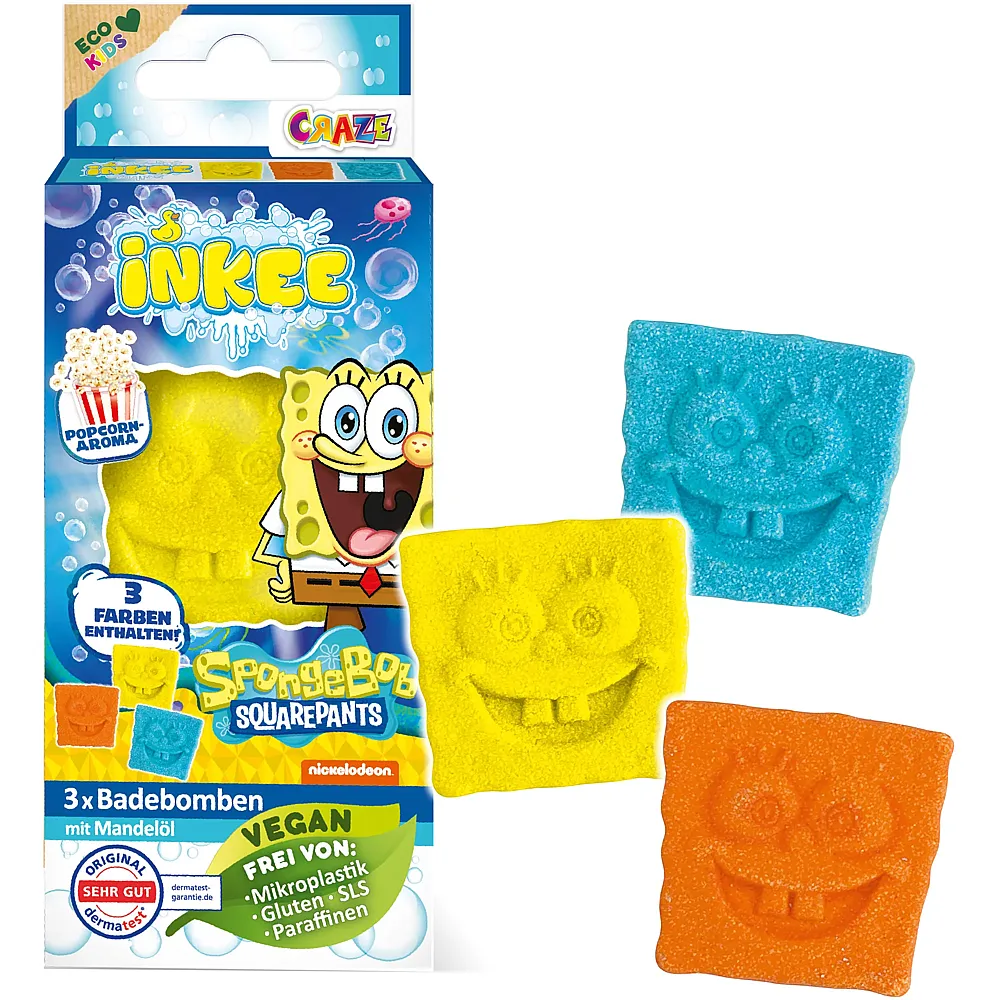Craze Inkee Badebomben SpongeBob 3Teile