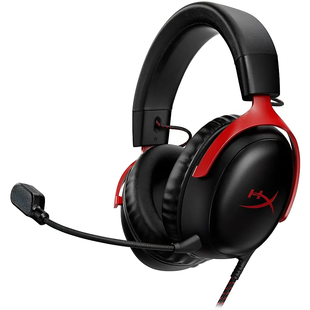 HyperX Kabelgebundenes Gaming-Headset Cloud III Schwarz/Rot