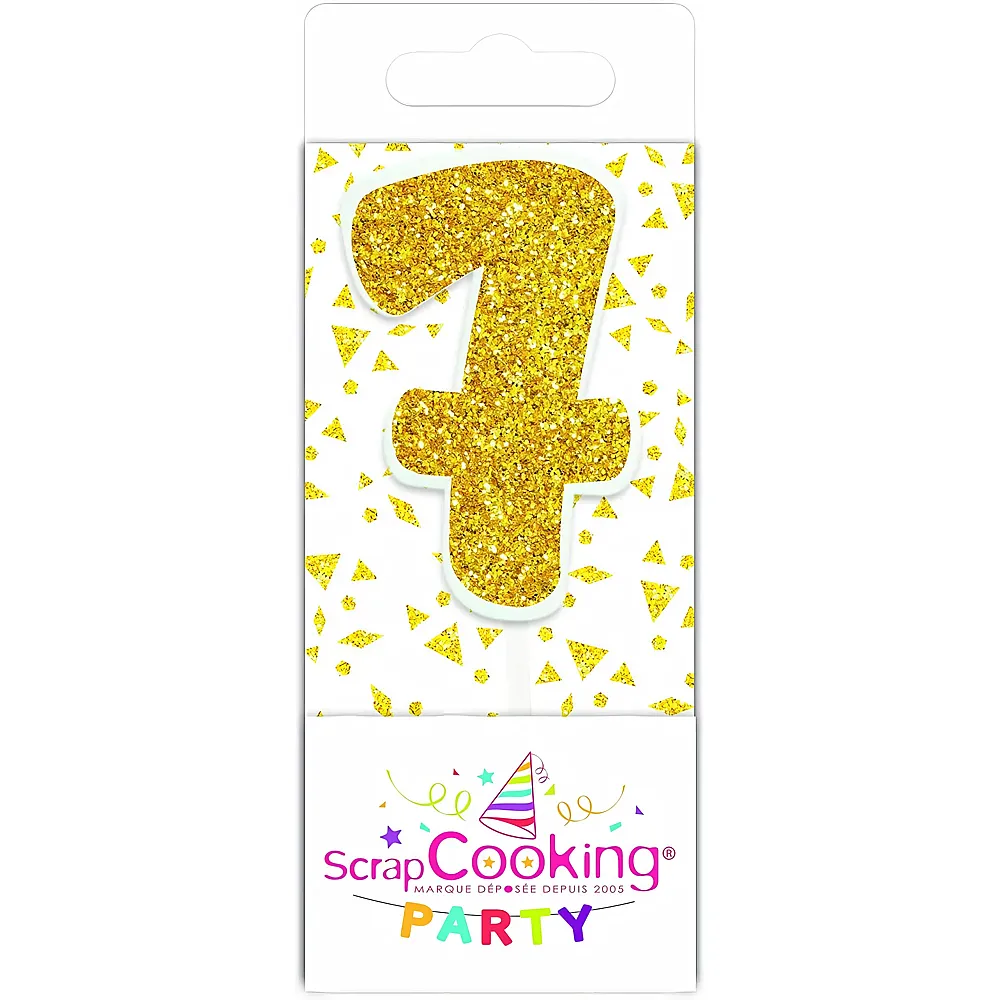 ScrapCooking Mini Kerze 7 Gold | Backen & Dekorieren