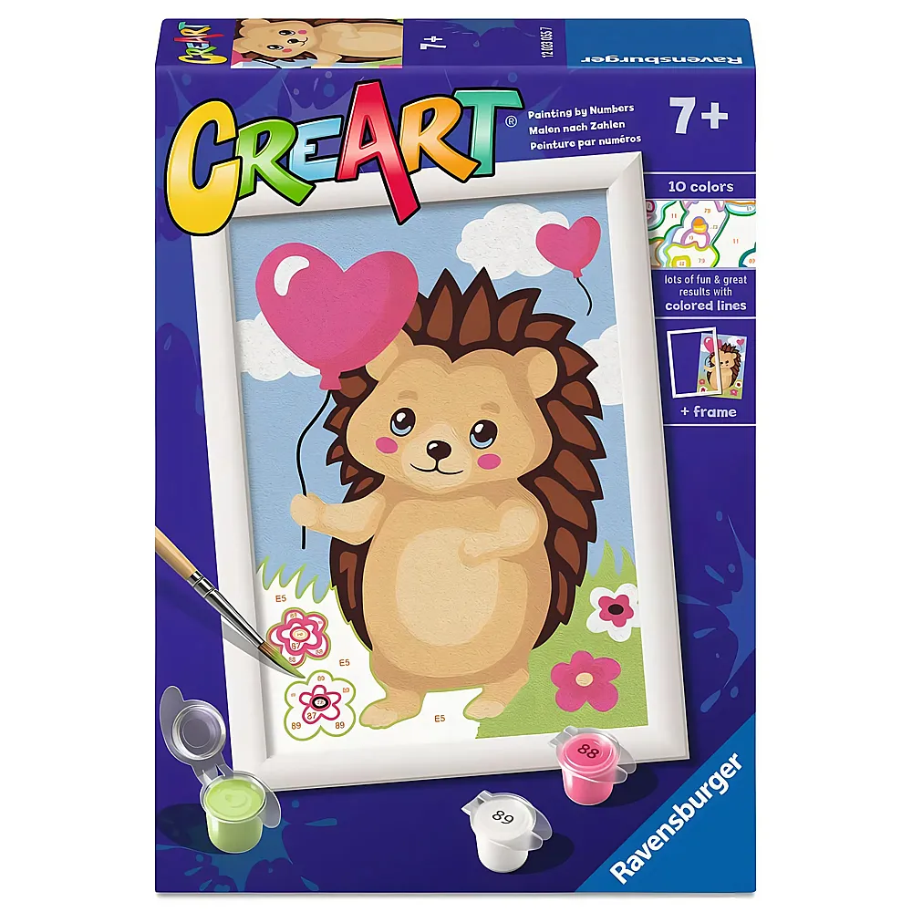 Ravensburger CreArt Malen nach Zahlen Happy Hedgehog