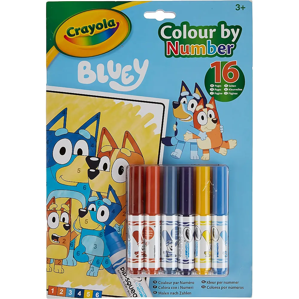 Crayola Bluey Malbuch Malen nach Zahlen