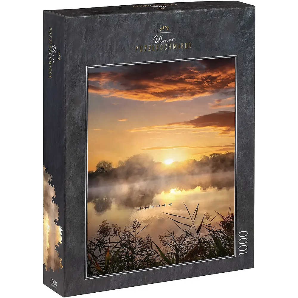 Ulmer Puzzleschmiede Seen-Landschaft am Morgen mit Enten-Familie - 1000 Teile
