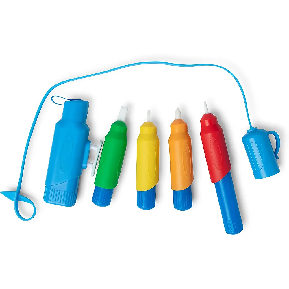 Melissa & Doug Water Wow Stifte-Pack  4 Wasserstifte, Zerst�uber, Kappe mit Halteschnur, Rot, Orange, Gelb, Gr�n, Blau