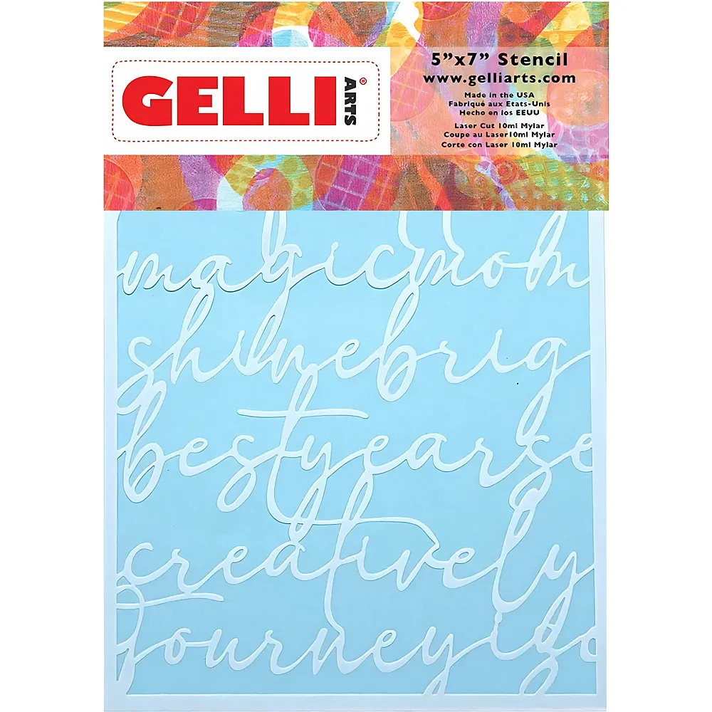 Gelli Arts Gelli Plate - Motiv-schablonen Scripts 12.7 X 17.8cm