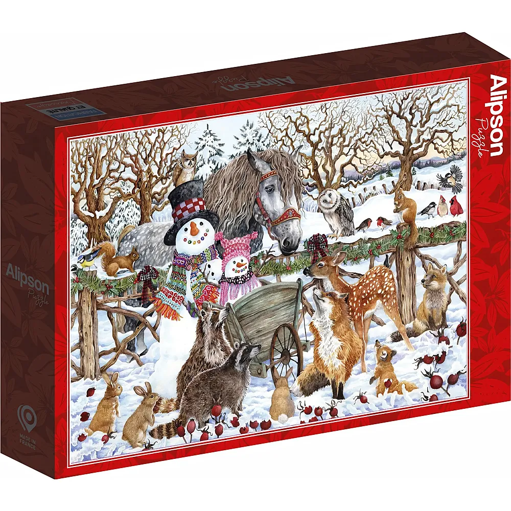 Alipson Puzzle Winterszene mit zwei Schneem�nnern 500Teile