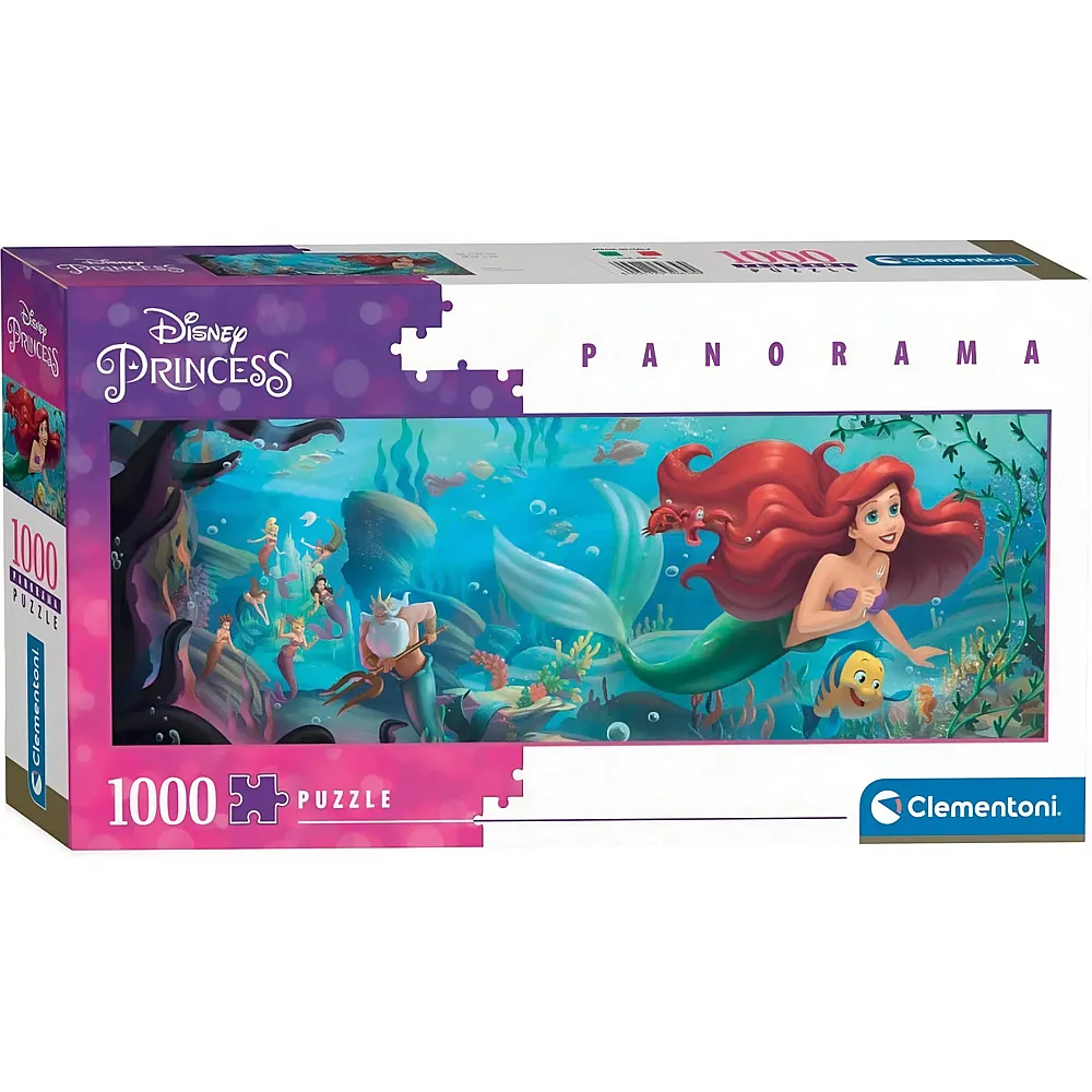 Clementoni Puzzle Panorama Disney Princess Arielle 1000Teile
