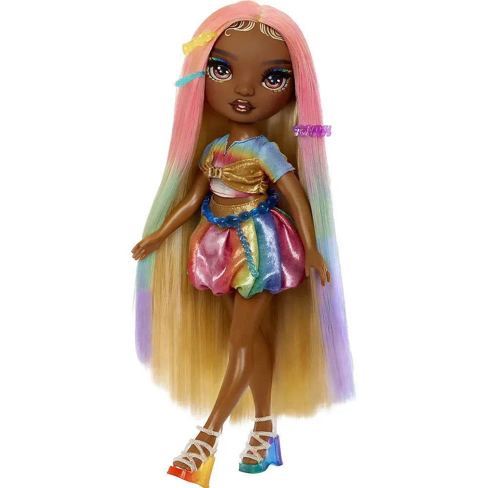 MGA Rainbow High Fashion Puppe mit Haarkreide - Meline Gold