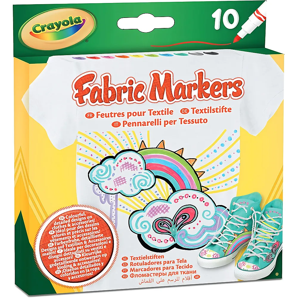 Crayola Stoffmalstifte - 10 Teile