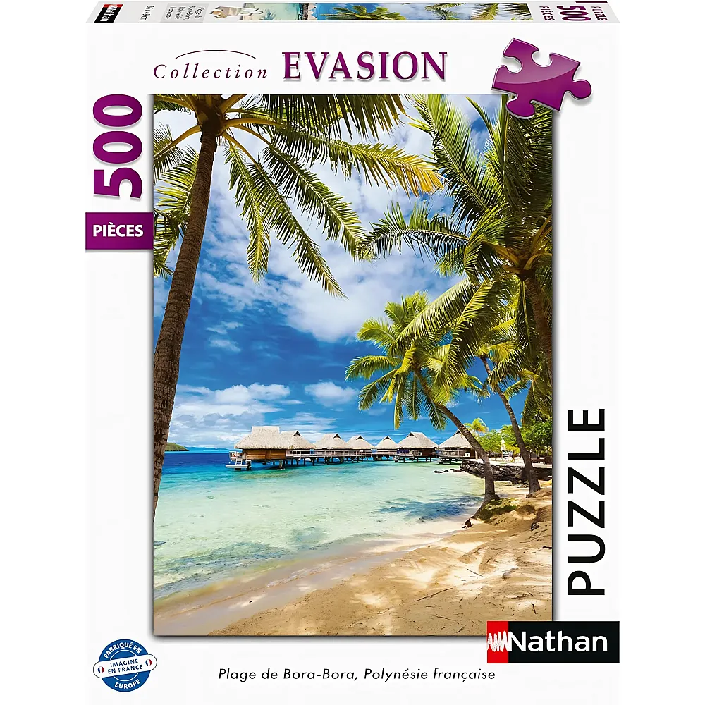 Nathan Puzzle Collection Evasion Plage Bora - Polyn�sie Franaise 500Teile