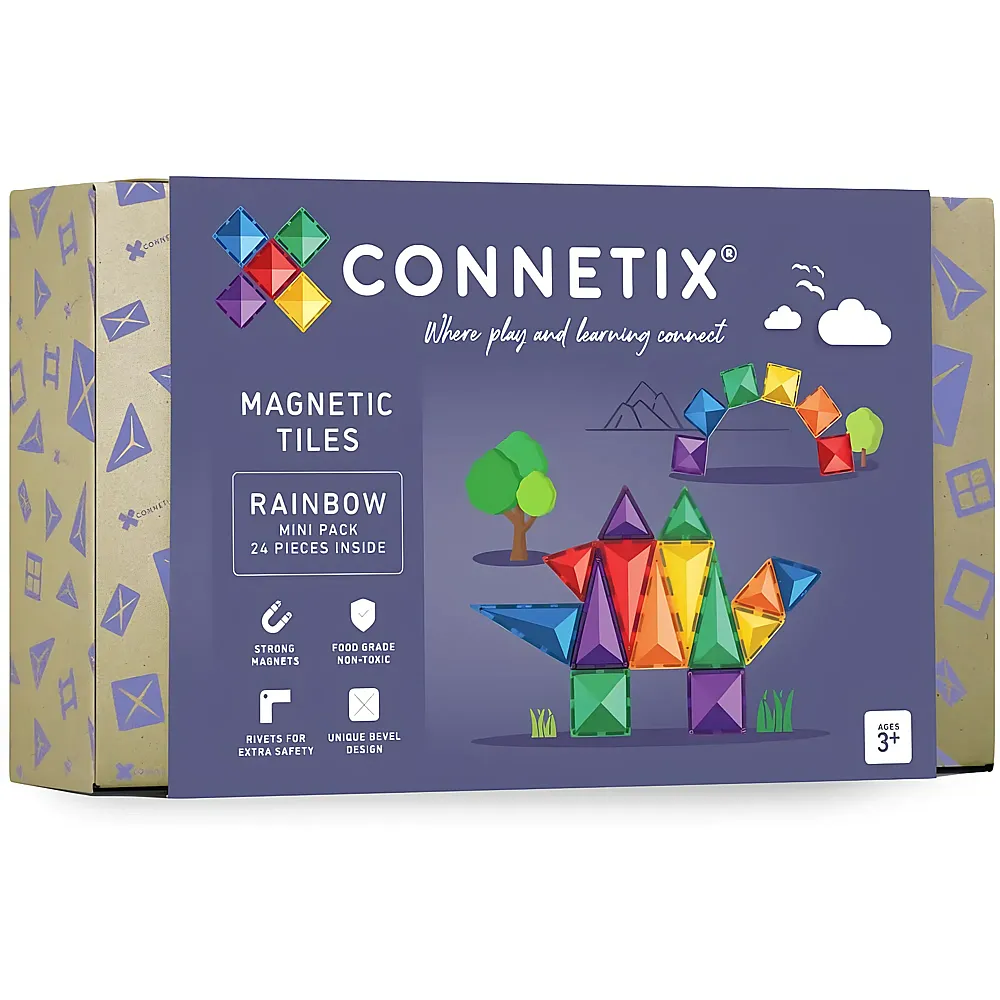 Connetix Magnetische Fliesen Regenbogen Minipackung - 24 Teile