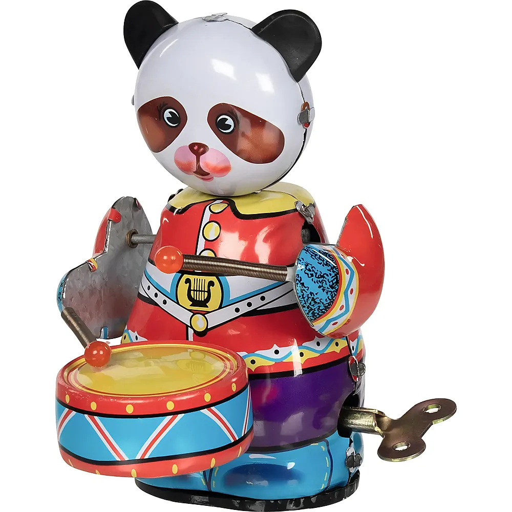 meinspielzeug - Goki Pandab�r mit Trommel mit Aufziehmotor | Diverse Spielfiguren