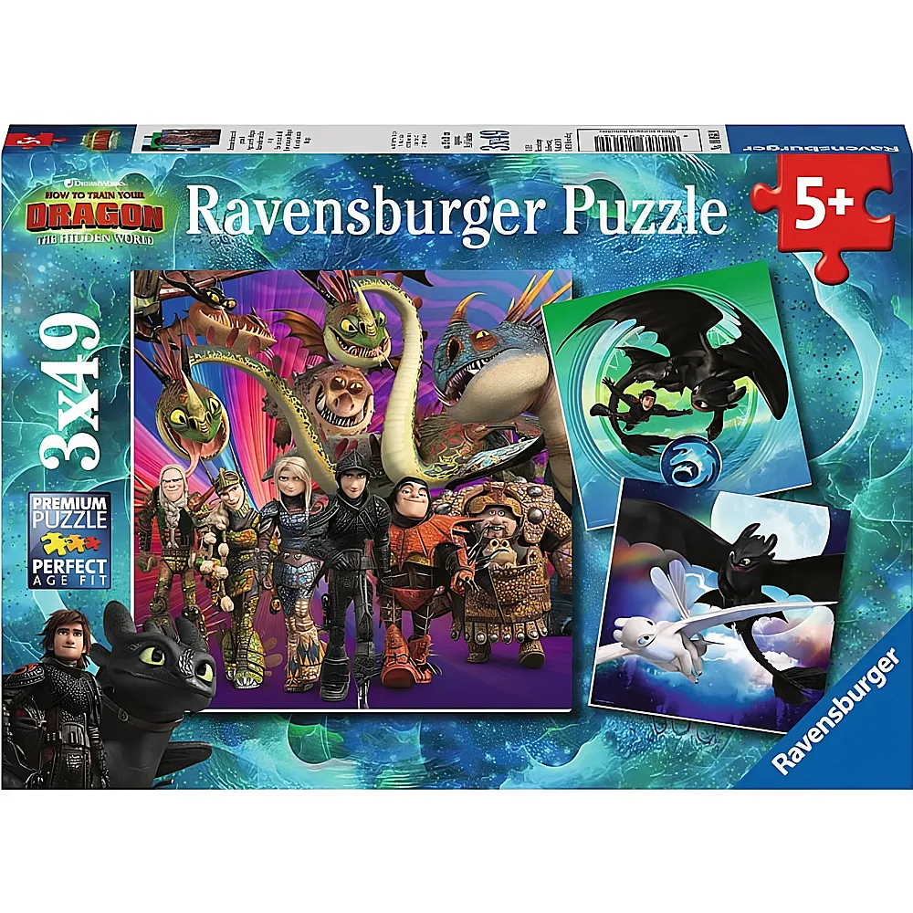 Ravensburger Puzzle Dragons Drachenzhmen leicht gemacht 3x49