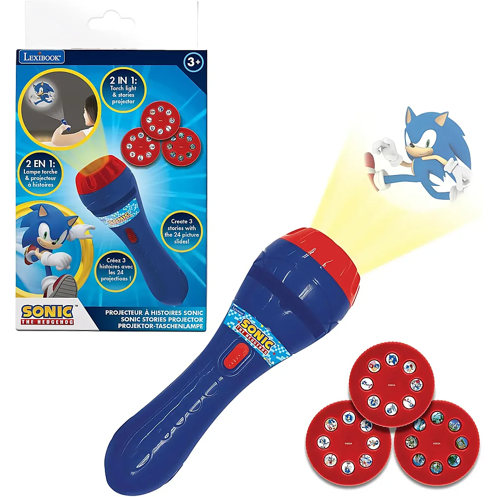 Lexibook Sonic Geschichtenprojektor und Taschenlampe