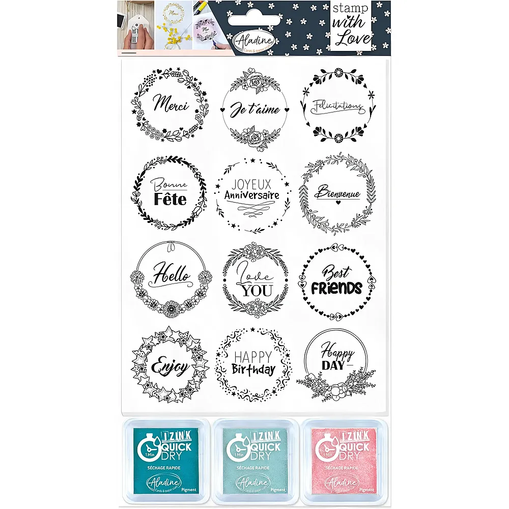 Aladine Stempel With Love - Krone Spr�che