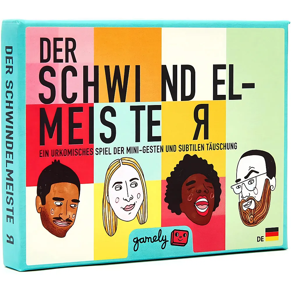Gamely Games Der Schwindelmeister: Das urkomische Partyspiel der Mini-Gesten und subtilen T�uschung, in Taschengr�e. EIN lustiges Ratespiel zum Bluffen - ideal f�r Erwachsene, Teenies und Familien. - Suche