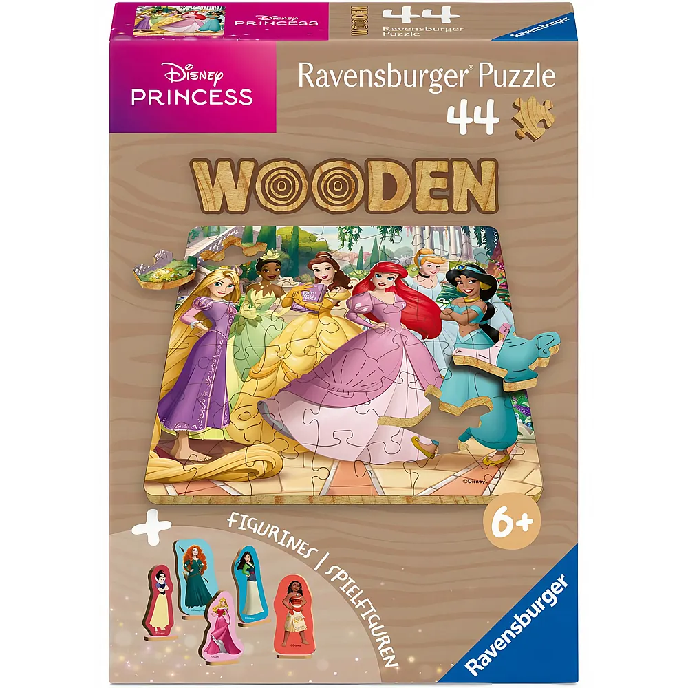 Ravensburger Puzzle Wooden Disney Princess - 44 Teile