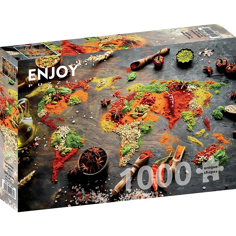 Enjoy Puzzle Weltkarte in Gew�rzen - 1000 Teile