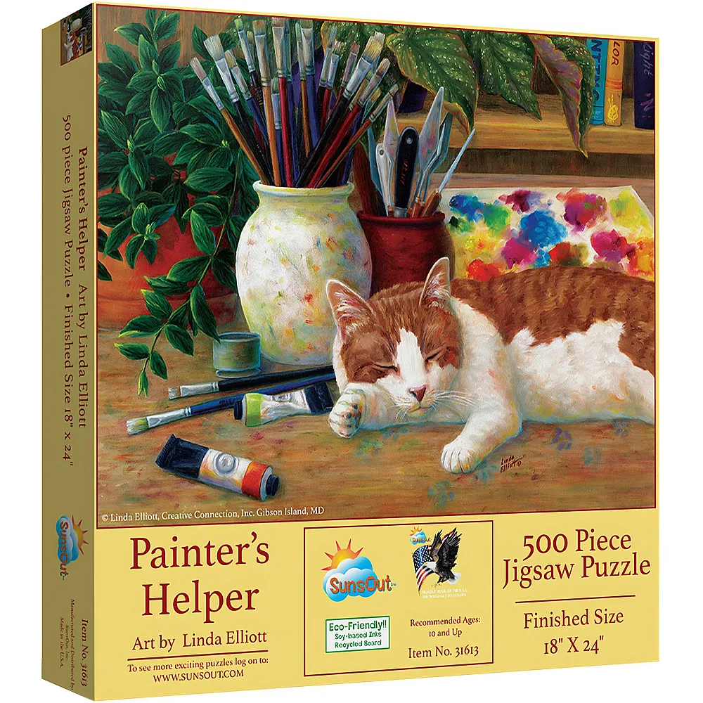 SunsOut Puzzle Linda Elliot Painter's Helper - 500 Teile