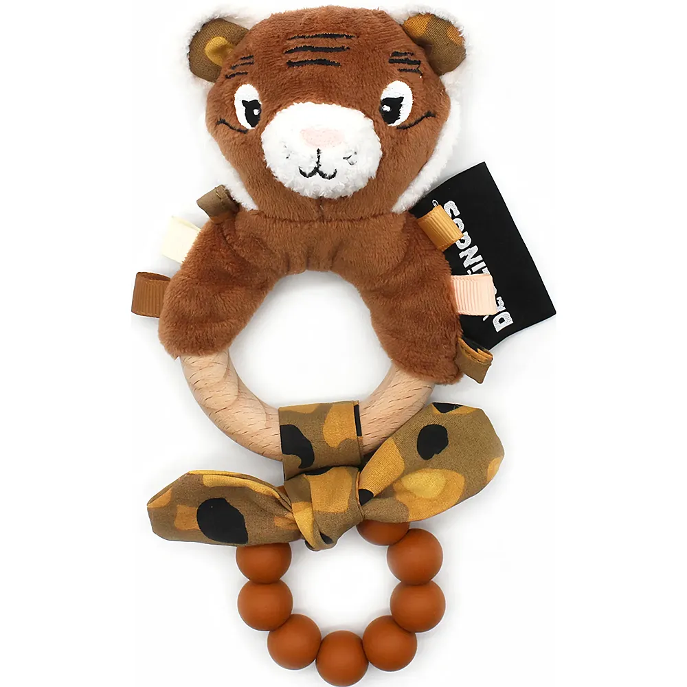 Les D�glingos Silicone & Wood Rattle Speculos The Tiger