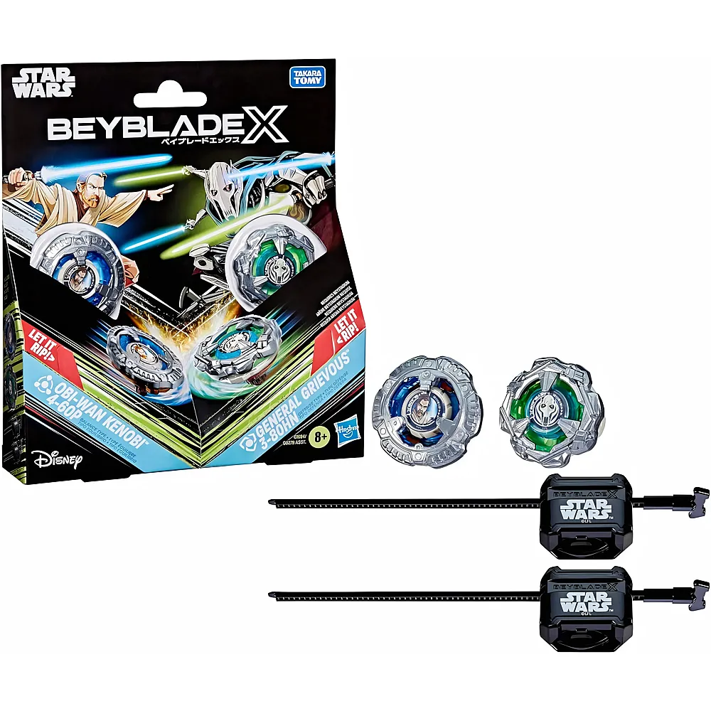 Beyblade X Star Wars Obi-Wan Kenobi 4-60P vs. General Grievous 3-80HN