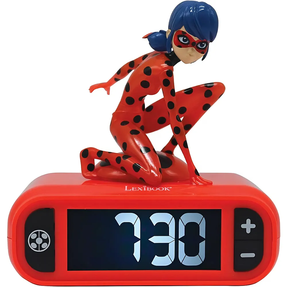 Lexibook Miraculous Wecker mit 3D Nachtlicht-Figur und besonderen Klingeltnen
