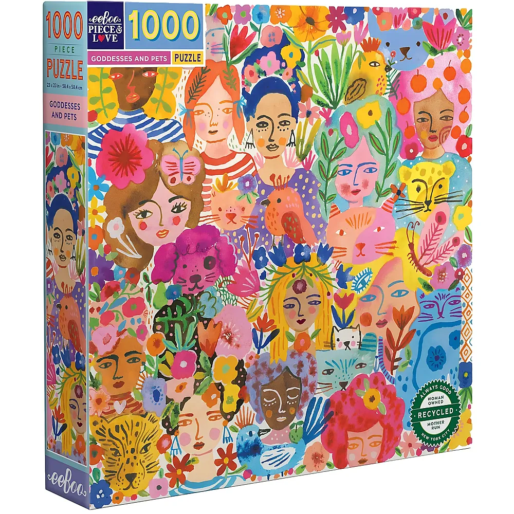 eeBoo Puzzle Piece and Love Goddesses & Pets - 1000 Teile