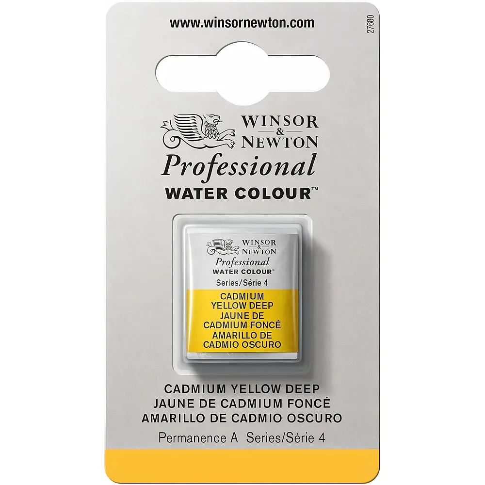 Winsor & Newton Professional Water Colour Aquarellfarbe Kadmiumgelb dunkel - 1/2 Napf