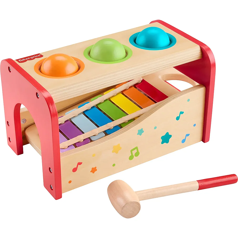 Fisher-Price Xylophon mit Hammerspiel aus Holz