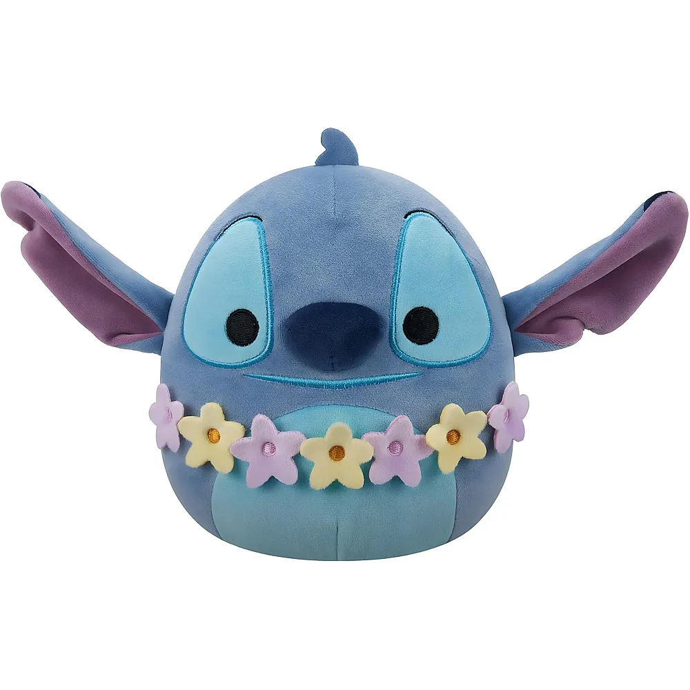 Squishmallows Pl�sch Lilo & Stitch Stitch mit Blumenkette - 25 cm