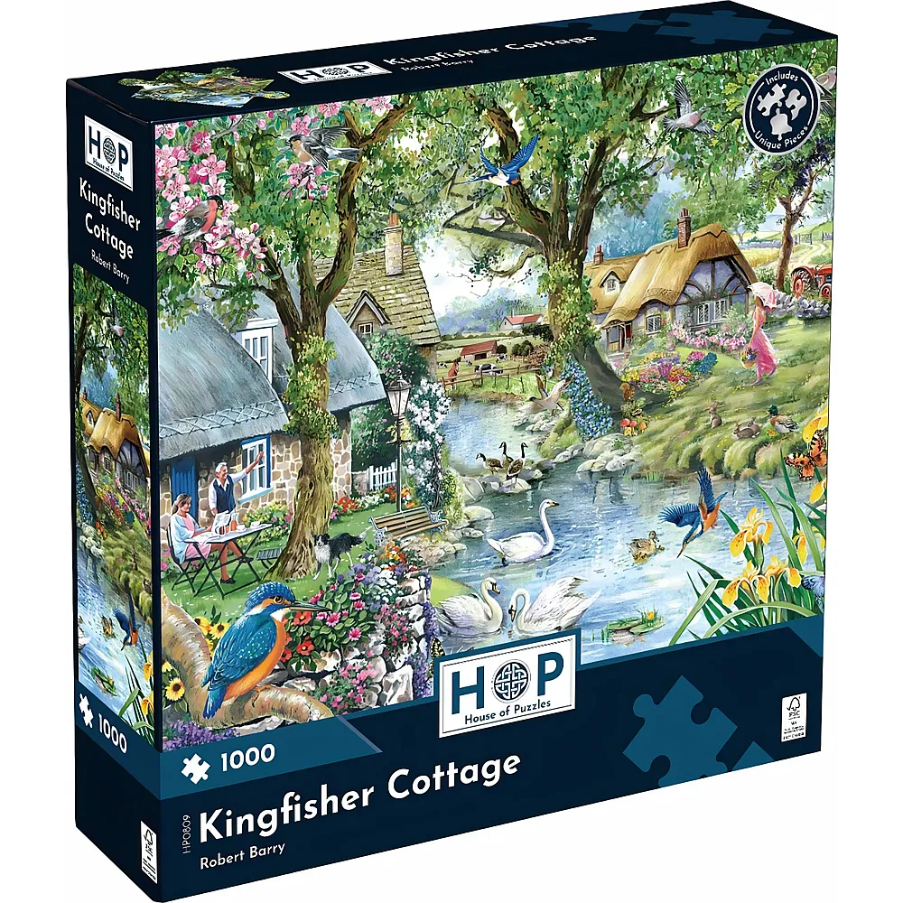 HOP - House of Puzzles Puzzle 1000 Teile Kingfisher Cottage