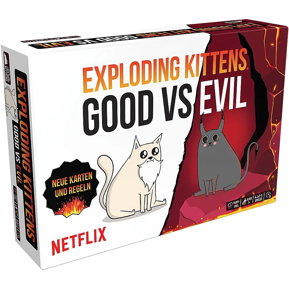 Exploding Kittens Good vs Evil, Partyspiel - Deutsch