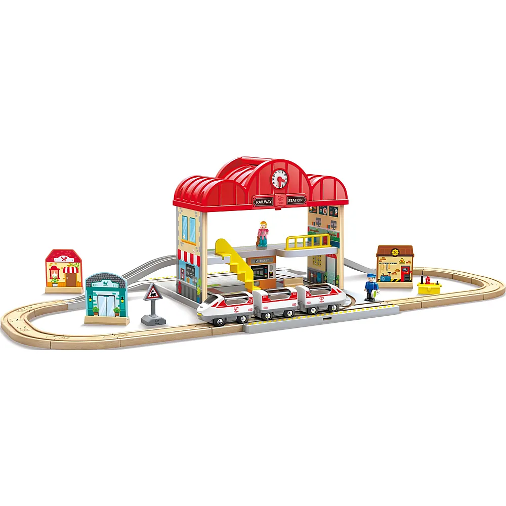 Hape Tragbares Bahnhof-Set