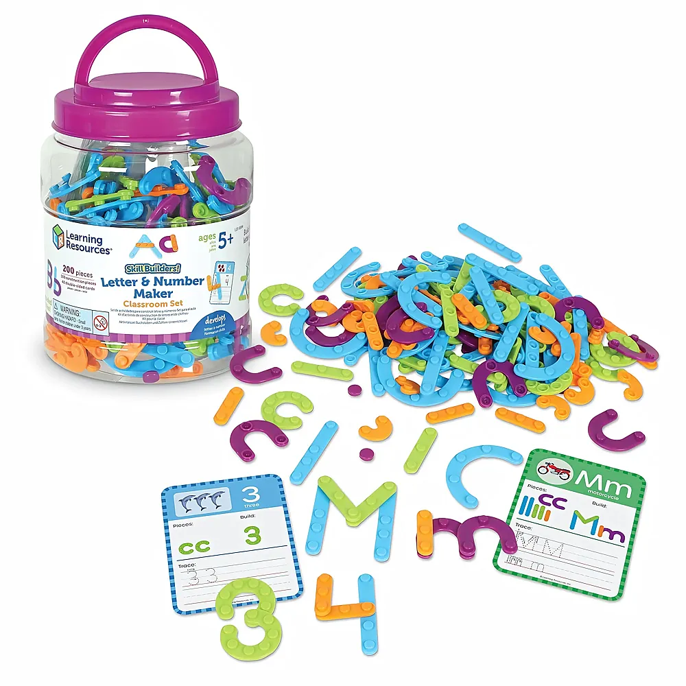 Learning Resources Skill Builders Spielend Lernen  Buchstaben- und Zahlenfabrik - 200 Teile | Lernmittel