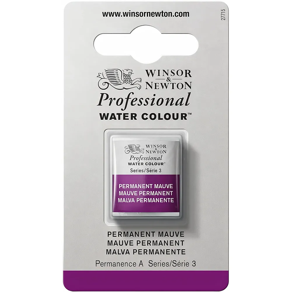 Winsor & Newton Professional Water Colour Aquarellfarbe Permanentmalve - 1/2 Napf