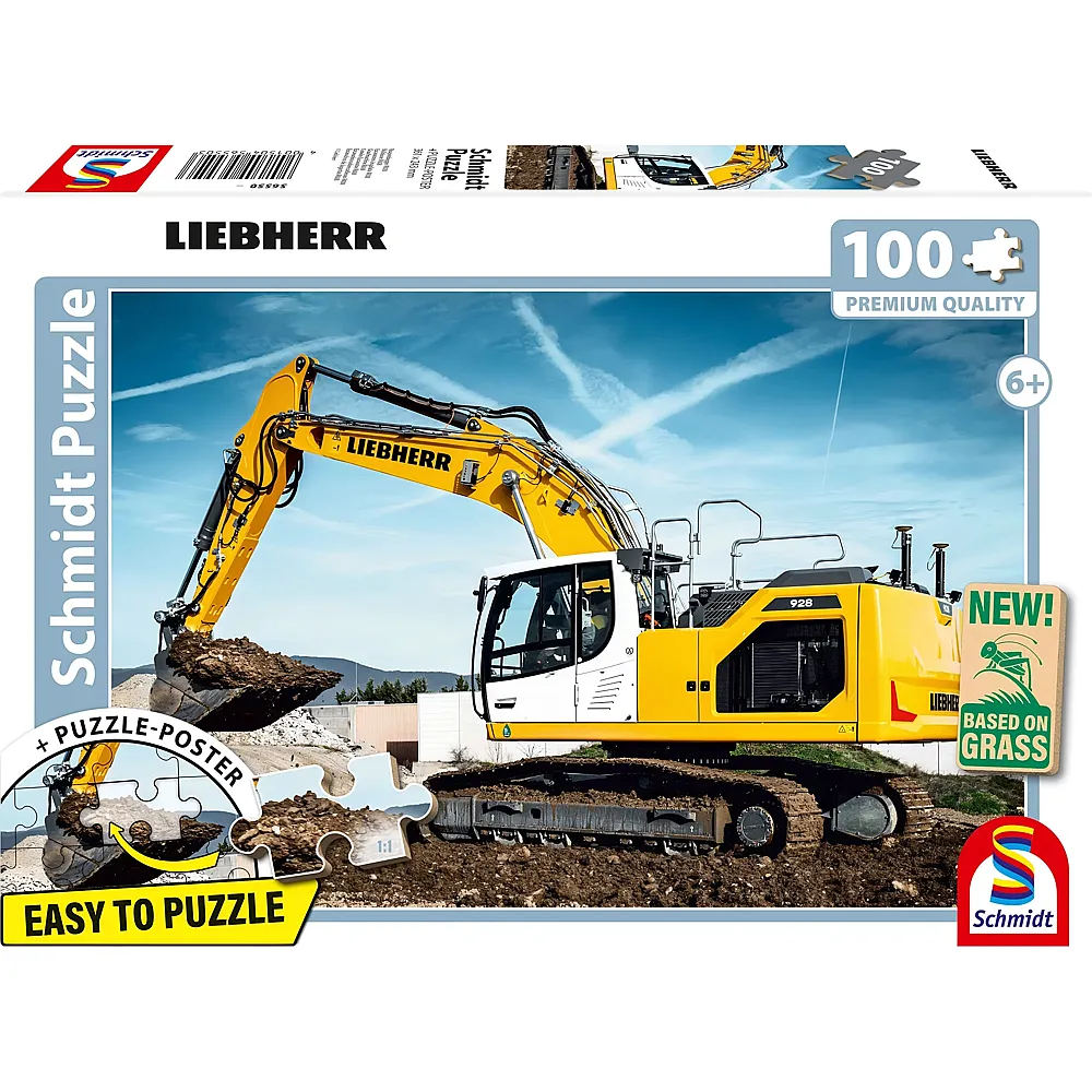 Schmidt Puzzle Liebherr Raupenbagger R928 100Teile