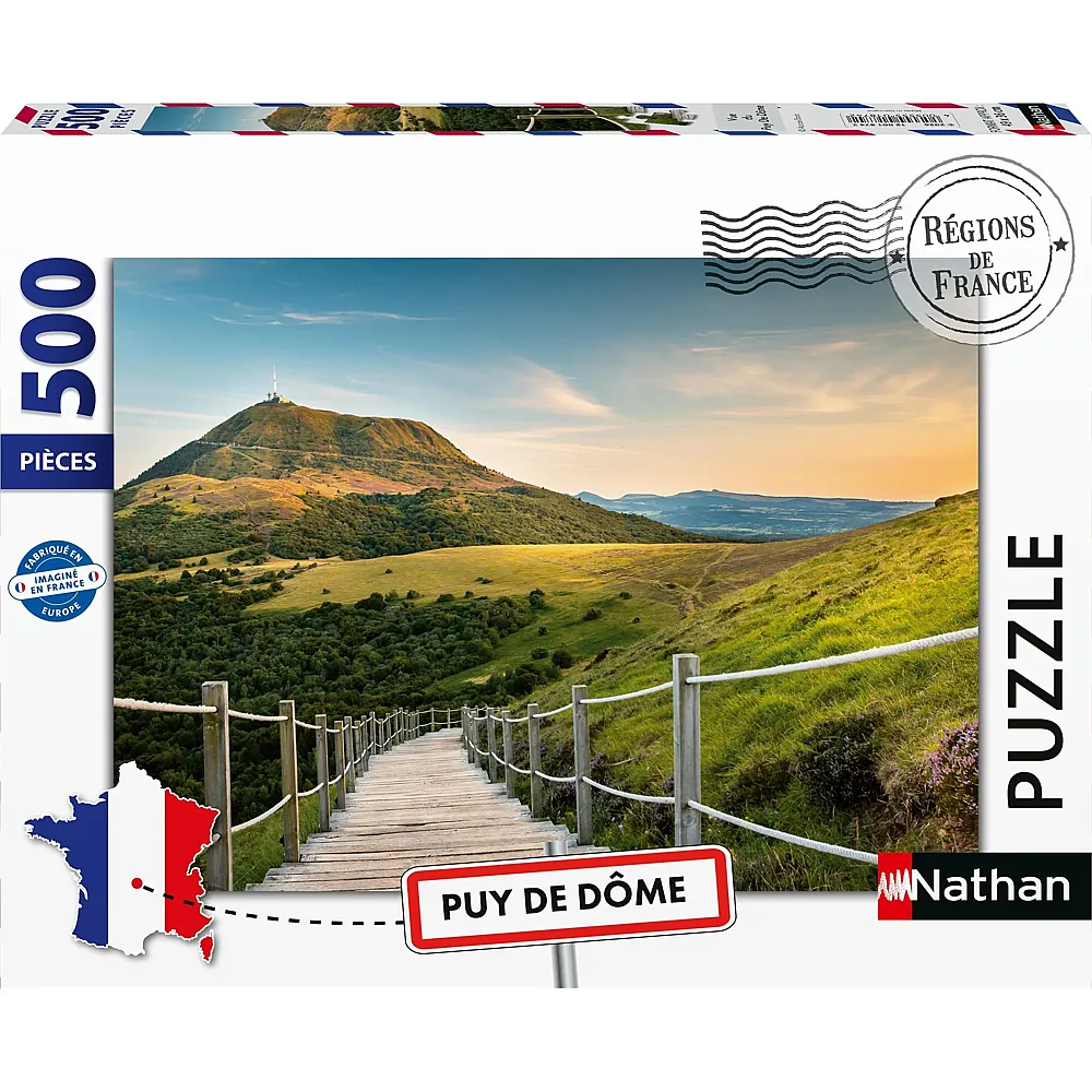 Nathan Puzzle R�gion de France Blick vom Puy de D�me - 500 Teile