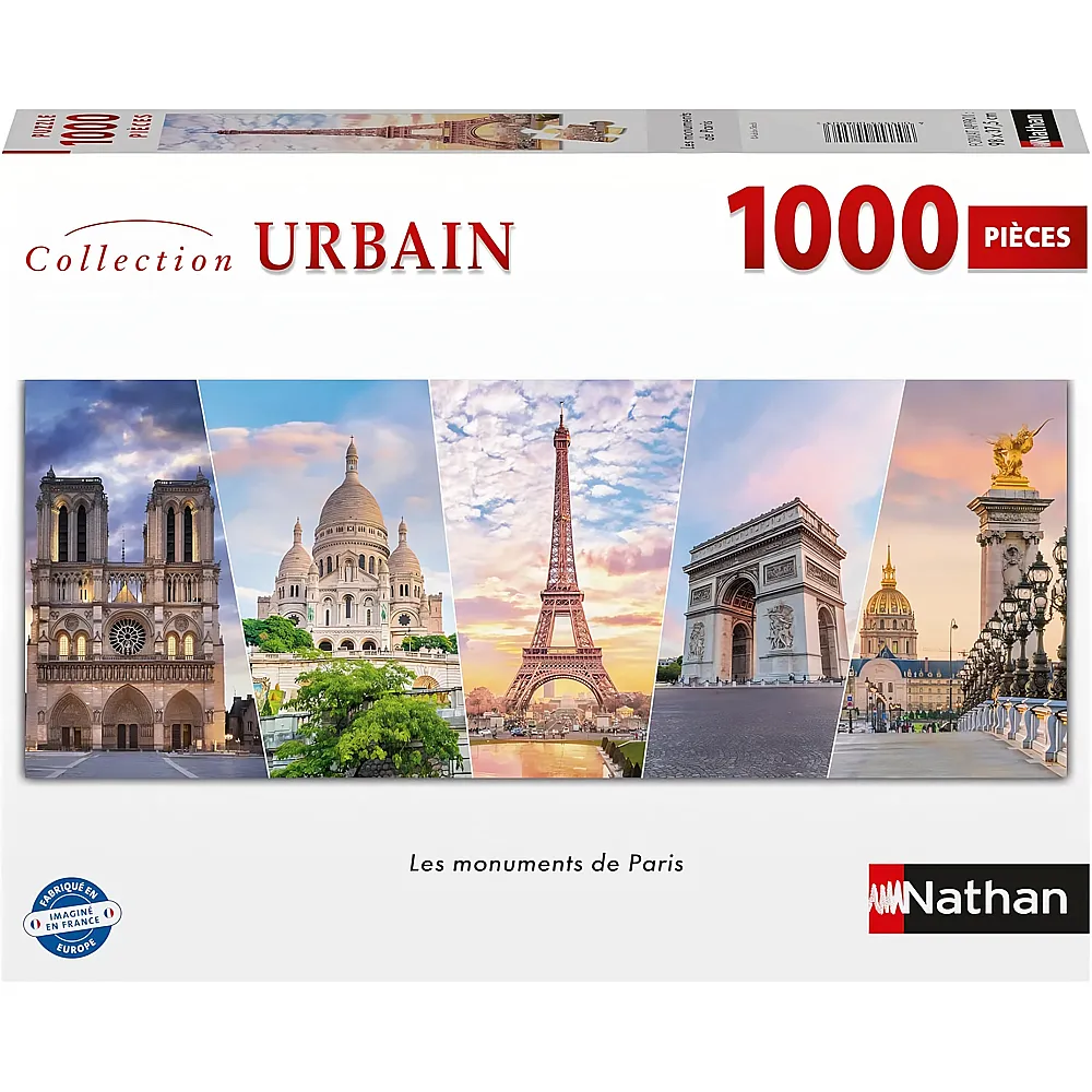 Nathan Puzzle Collection Urbain Panorama Sehensw�rdigkeiten in Paris - 1000 Teile