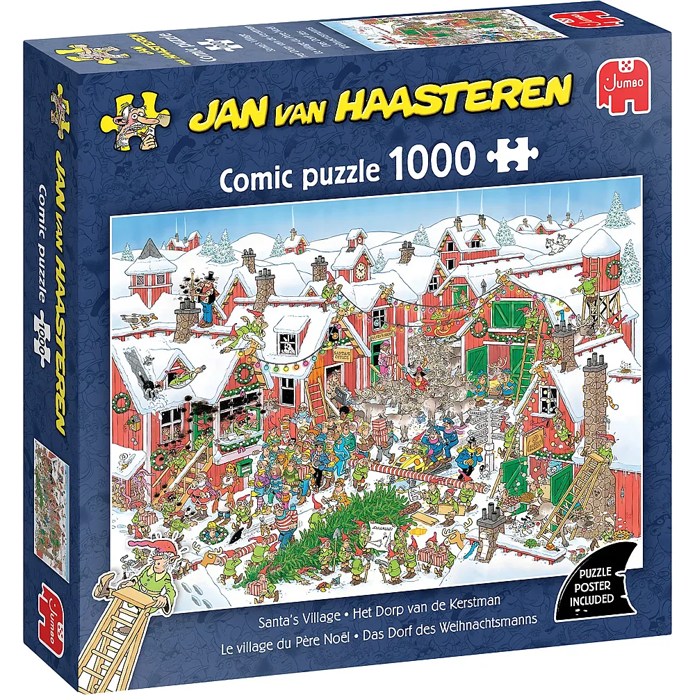 Jumbo Puzzle Jan van Haasteren Dorf des Weihnachtsmannes - 1000 Teile