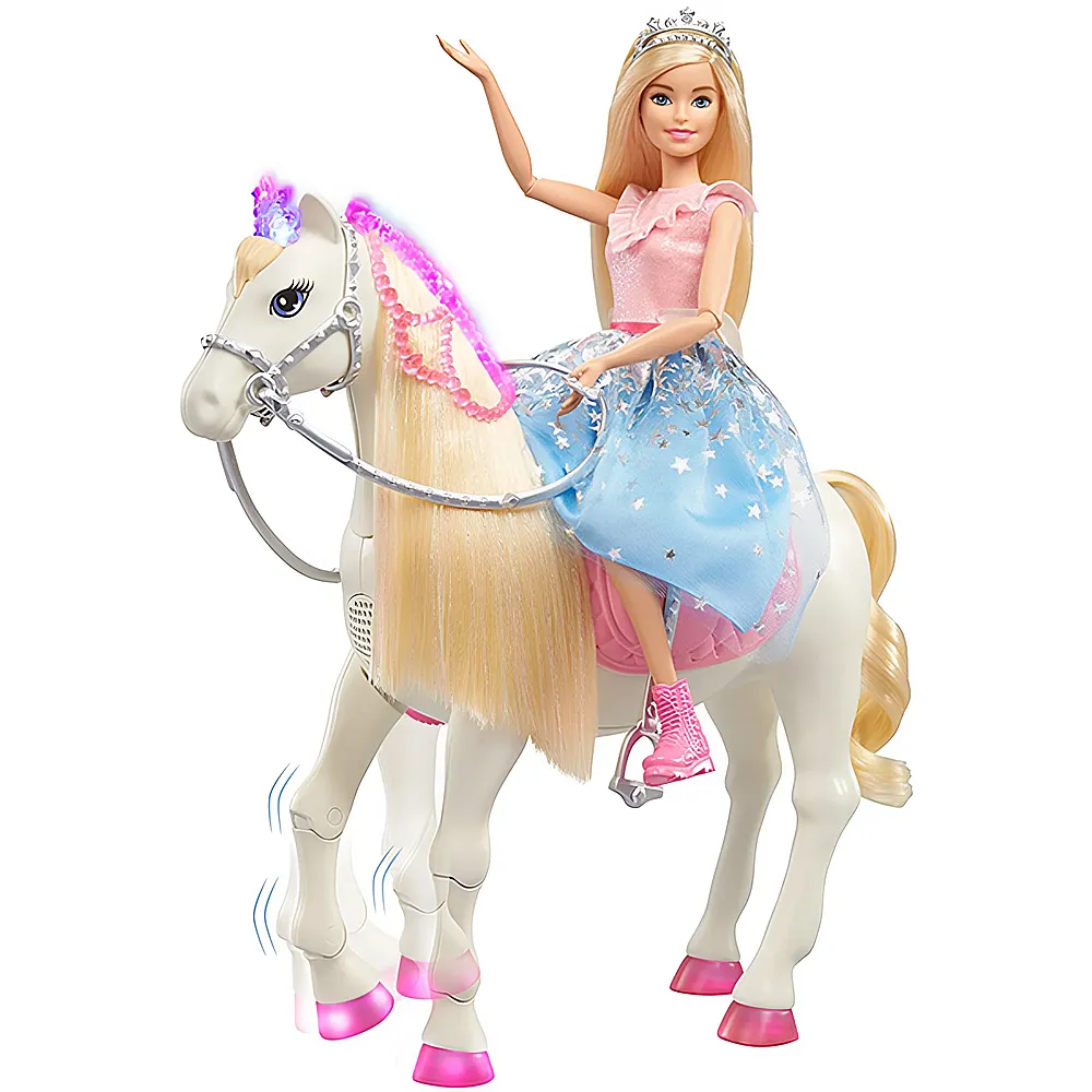 Barbie Prinzessinnen Abenteuer Tanzendes Pferd und Puppe