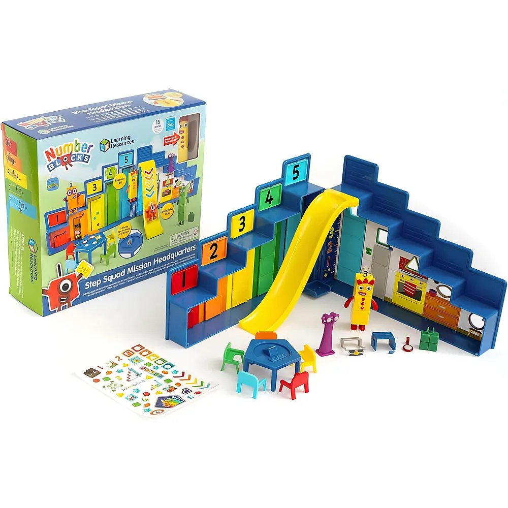 Learning Resources Numberblocks Deluxe-Spielset Step Squad-Hauptquartier mit Nachbarzahlen