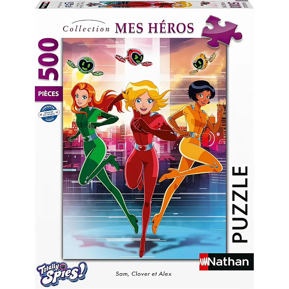 Nathan Puzzle Sam, Clover und Alex / Totally Spies 500Teile